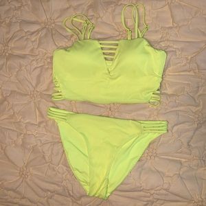 Neon yellow bikini
